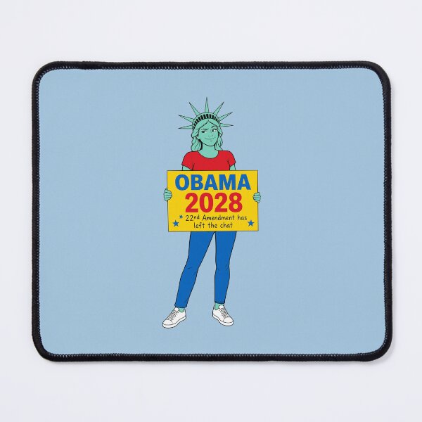 Item preview, Obama 2028 22nd Amendment Political Satire Liberty Pop Art designed and sold by KungPowUnicorn.