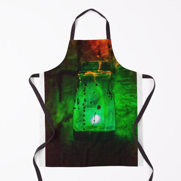 Item preview, Green Glowing Bottle With Cracked Surface in Dark Setting for Mystery and Halloween designed and sold by Nmallia.