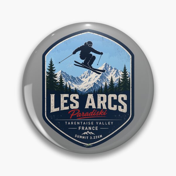 Item preview, Les Arcs Ski France Skiing Alps Sticker TShirt 04 designed and sold by OuterShellUK.