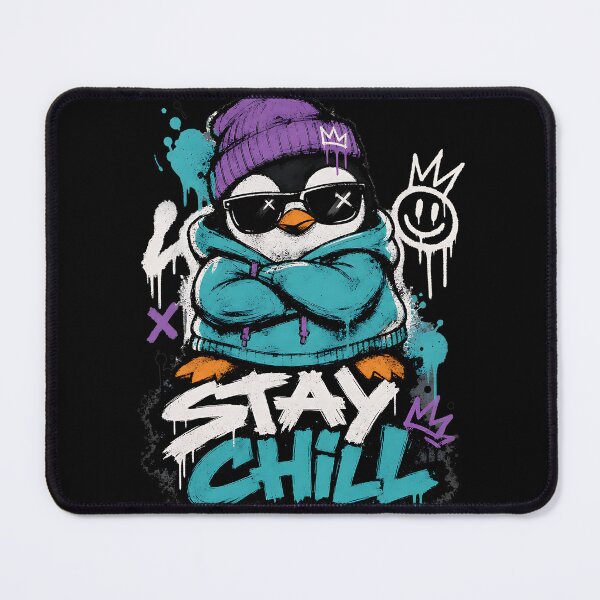 Item preview, Stay Chill Urban Graffiti Penguin Streetwear designed and sold by CRMediaGroup.