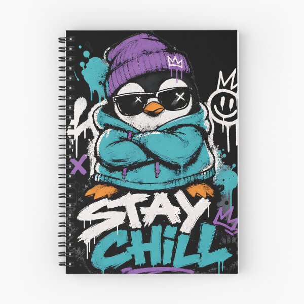 Item preview, Stay Chill Urban Graffiti Penguin Streetwear designed and sold by CRMediaGroup.
