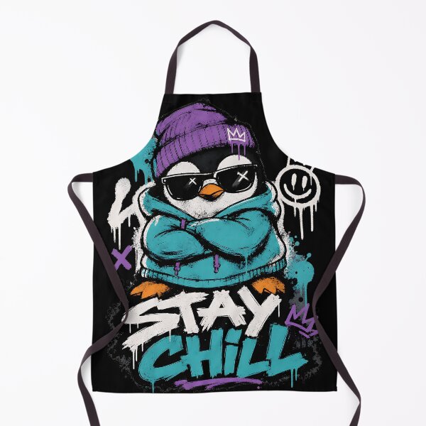 Item preview, Stay Chill Urban Graffiti Penguin Streetwear designed and sold by CRMediaGroup.