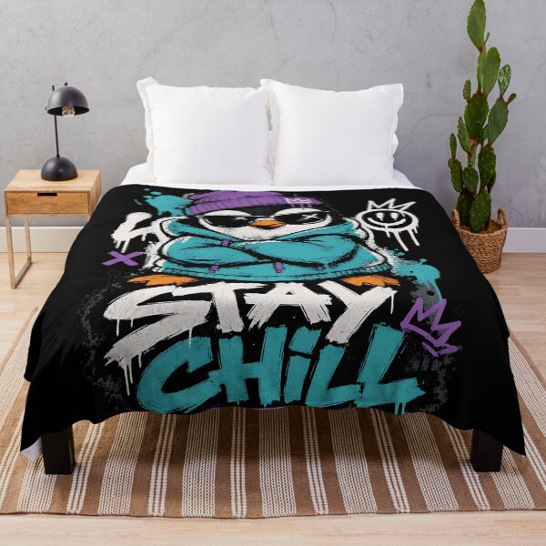 Item preview, Stay Chill Urban Graffiti Penguin Streetwear designed and sold by CRMediaGroup.