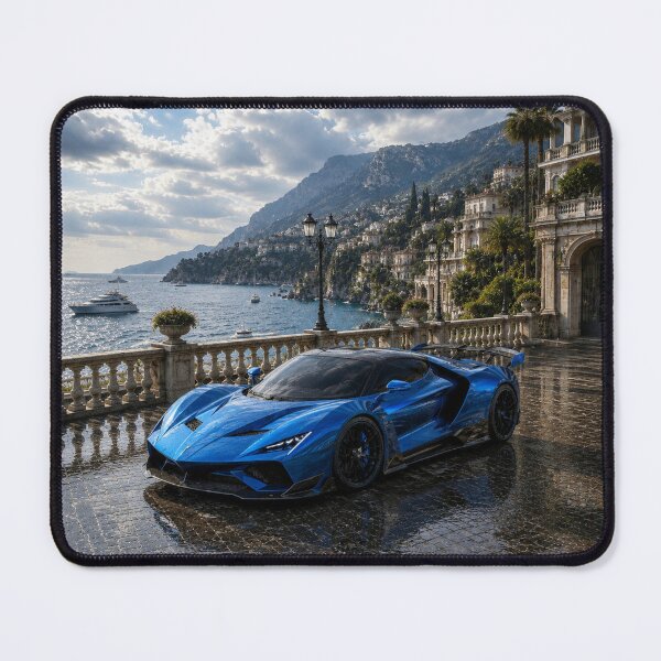 Item preview, Azure Velocity – Luxury Blue Supercar on the Riviera designed and sold by ZYVARENNE.