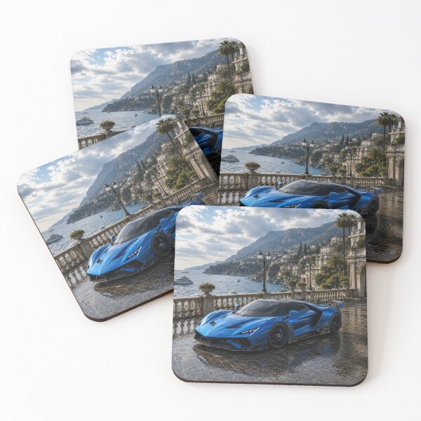 Item preview, Azure Velocity – Luxury Blue Supercar on the Riviera designed and sold by ZYVARENNE.