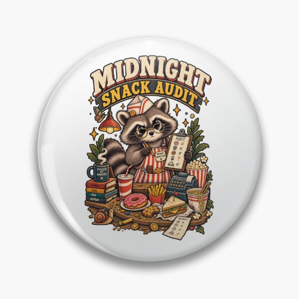 Item preview, Midnight Snack Audit Raccoon Snack Inspector designed and sold by Trendy-Artistry.