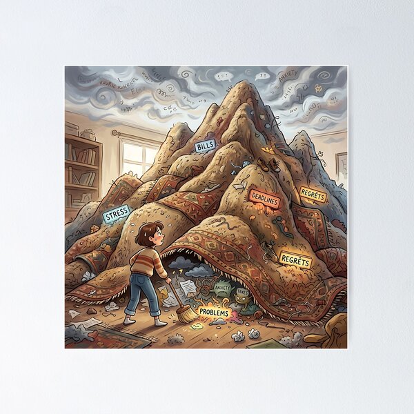 Item preview, Mountain Swept Under Rug Avoidance Humor designed and sold by Michaelragheb.
