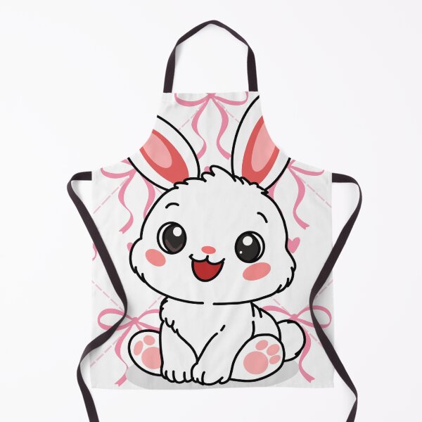 Item preview, Cute Kawaii Bunny with Pink Bows Coquette Aesthetic designed and sold by Sem34.