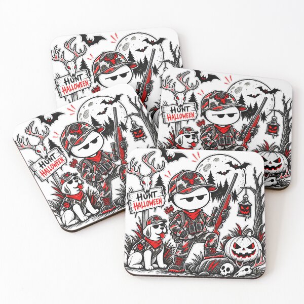 Item preview, Halloween Hunter T-shirt – Hunting, Dog and Spooky Pumpkin designed and sold by J-Impression.