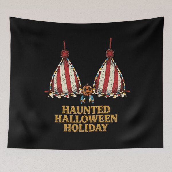 Item preview, Haunted Halloween Holiday Bikini Top Costume Spooky Vintage Carnival designed and sold by gritgraphas.