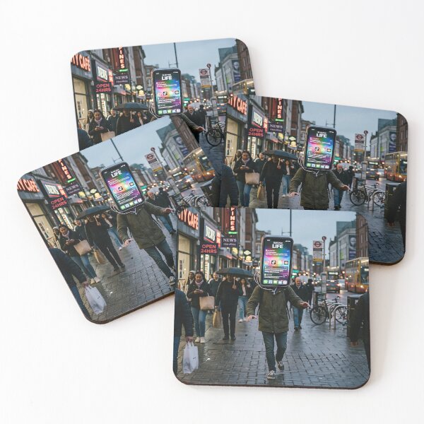 Item preview, Smartphone Head Distracted Walking Digital Zombie Satire designed and sold by Michaelragheb.