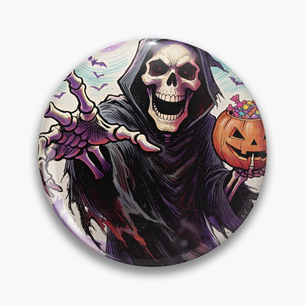 Item preview, Gothic Grim Reaper Halloween Pumpkin Bats designed and sold by cr6zym1nd.