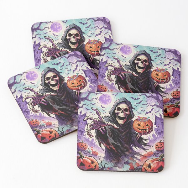 Item preview, Gothic Grim Reaper Halloween Pumpkin Bats designed and sold by cr6zym1nd.