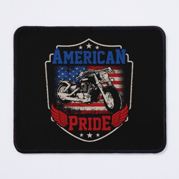 Item preview, American Pride Patriotic Cruiser Motorcycle USA Flag Shield designed and sold by heedooppod.