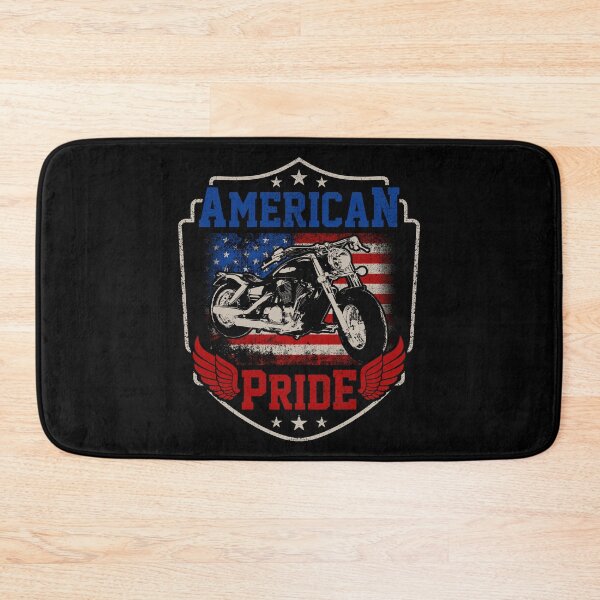Item preview, American Pride Patriotic Cruiser Motorcycle USA Flag Shield designed and sold by heedooppod.