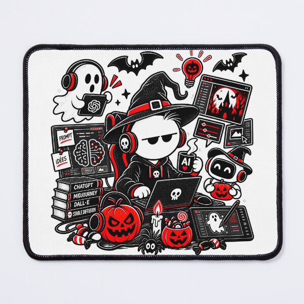 Item preview, Artificial Intelligence Halloween T-shirt – AI, Prompt and Spooky Creation designed and sold by J-Impression.