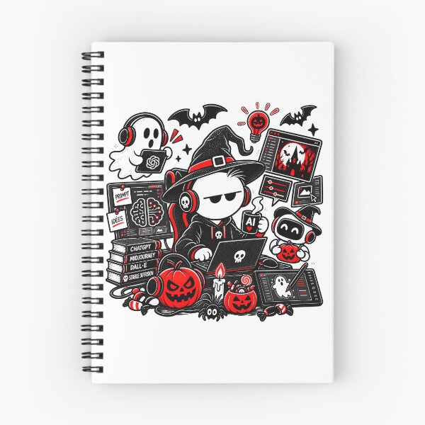 Item preview, Artificial Intelligence Halloween T-shirt – AI, Prompt and Spooky Creation designed and sold by J-Impression.