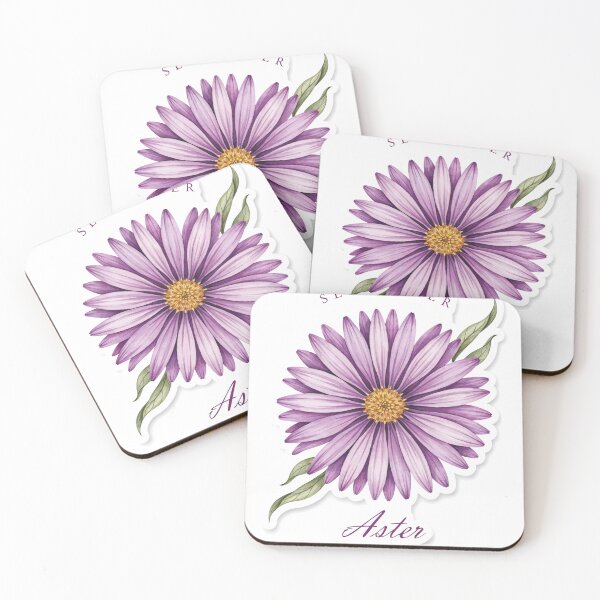 Item preview, September Birth Flower Aster Sticker designed and sold by teemsa.