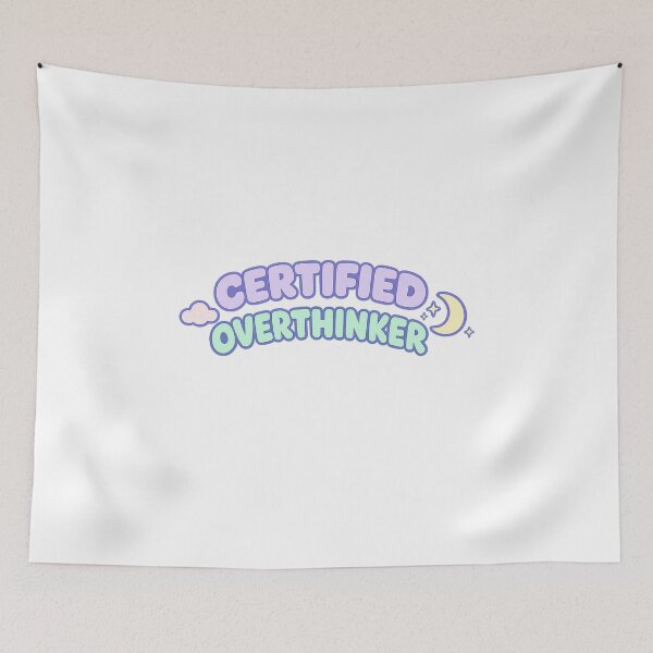 Item preview, Certified Overthinker Pastel Cloud Design designed and sold by Art3mis777.