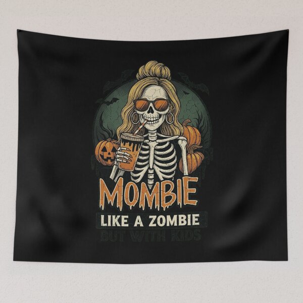 Item preview, Mombie Like A Zombie But With Kids Funny Halloween Mom Life Coffee designed and sold by gritgraphas.