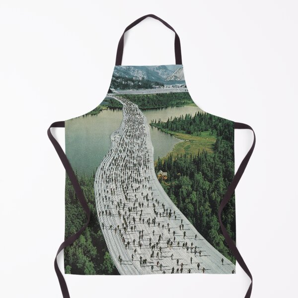 Item preview, Surreal retro nature ski collage mountain snow designed and sold by seventies.collages.