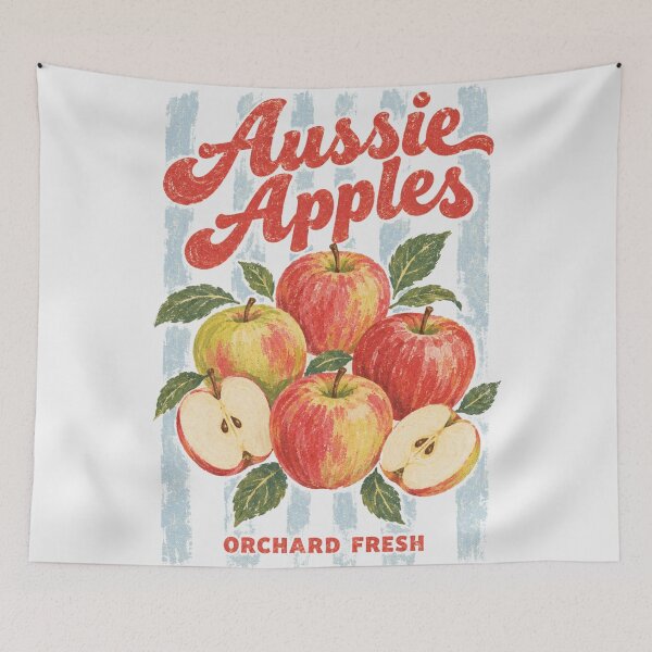 Item preview, Aussie Apples Orchard Fresh Retro Vintage Fruit Market Aesthetic designed and sold by Yellowriversss.