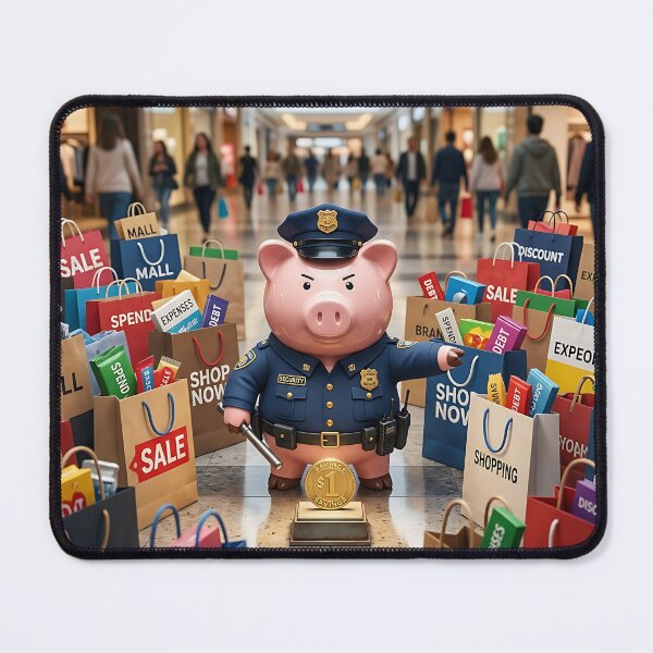 Item preview, Piggy Bank Security Guard Protecting Savings Mall designed and sold by Michaelragheb.
