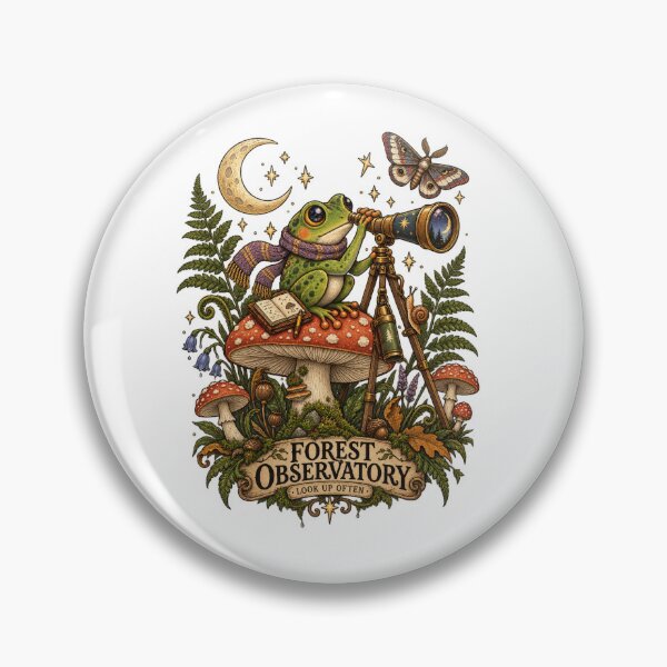 Item preview, Forest Observatory Frog Stargazer designed and sold by Trendy-Artistry.