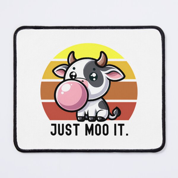Item preview, Cute Cow Gum Bubble Saying Just Moo It. Funny Animal designed and sold by shockley-kashaz.