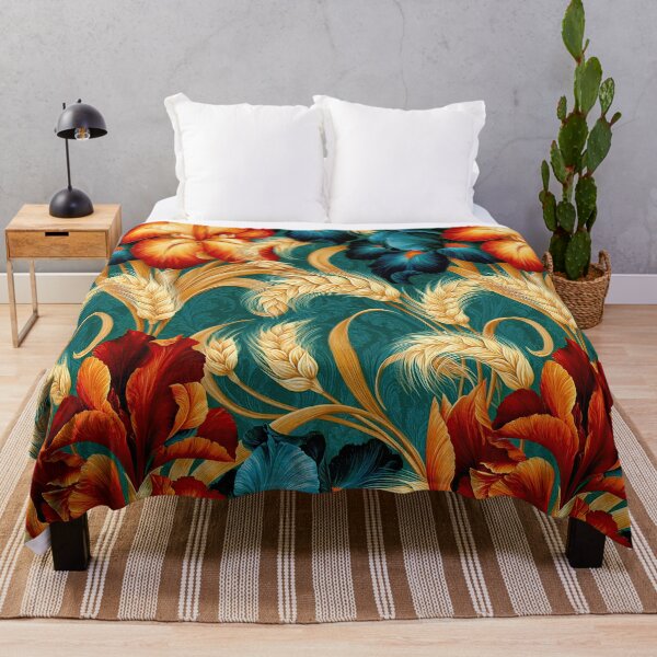 Item preview, Rustic Harvest: Wheat and Crimson Bloom Art designed and sold by Piotrek0001.