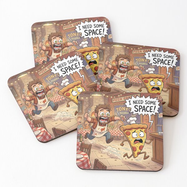 Item preview, Scared Pizza Slice Running Away Foodie Humor designed and sold by Michaelragheb.
