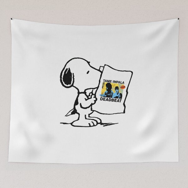 Item preview, Snoopy Reading Newspaper tame impala band designed and sold by AuraVistas.