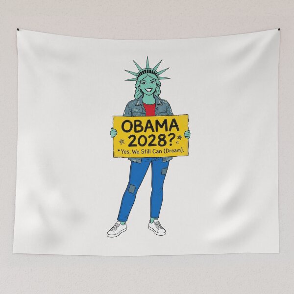 Item preview, Obama 2028 Yes We Still Can Dream Political Satire designed and sold by KungPowUnicorn.