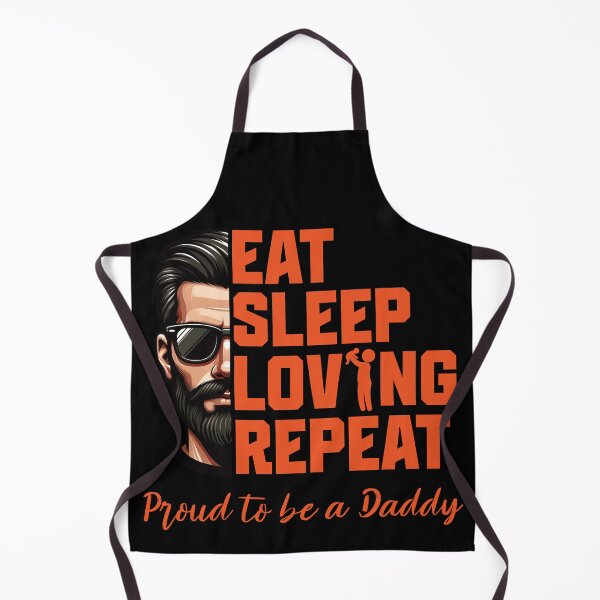 Item preview, Proud Daddy Fatherhood Graphic T-Shirt, Eat Sleep Loving Repeat designed and sold by vec4u.