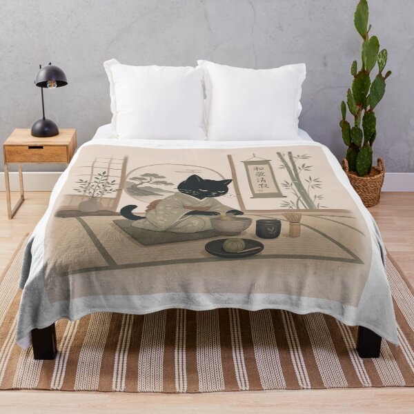 Item preview, Japanese Cat Tea Ceremony Japan Zen Art designed and sold by Wandered North.