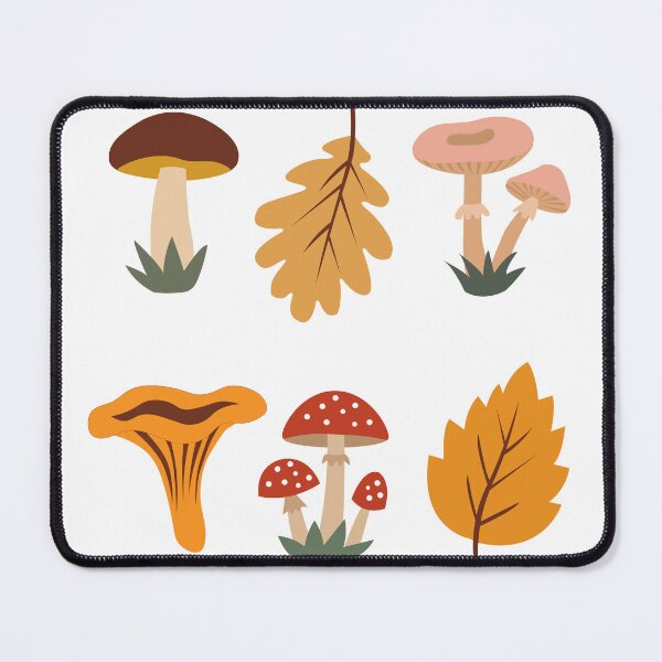 Item preview, Autumn Forest Mushrooms Chanterelle Fly Agaric and Leaves Vector Sticker Pack designed and sold by ElenMart.