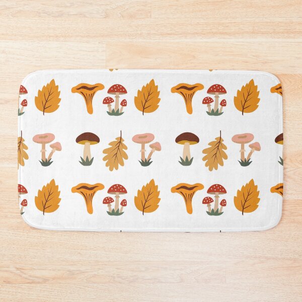 Item preview, Autumn Forest Mushrooms Chanterelle Fly Agaric and Leaves Vector Sticker Pack designed and sold by ElenMart.