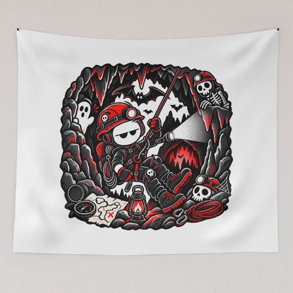 Item preview, Halloween Caving T-shirt – Haunted Cave Explorer designed and sold by J-Impression.