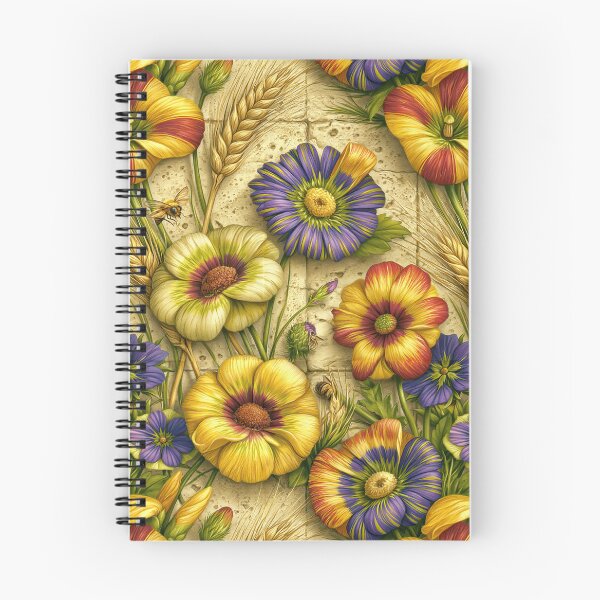 Item preview, Sun-Kissed Meadow: Antique Parchment Flower Art designed and sold by Piotrek0001.