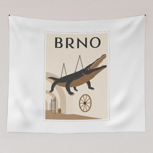 Item preview, Brno Dragon Travel Poster Art designed and sold by Beyond Destinations.