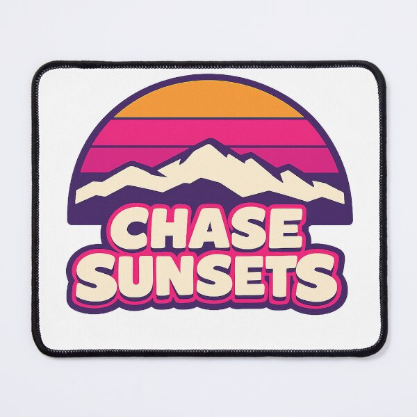 Item preview, Chase Sunsets Retro Mountain Sunset designed and sold by Art3mis777.