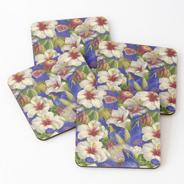 Item preview, Orchard Bounty: Hibiscus and Purple Fruit Dream designed and sold by Piotrek0001.