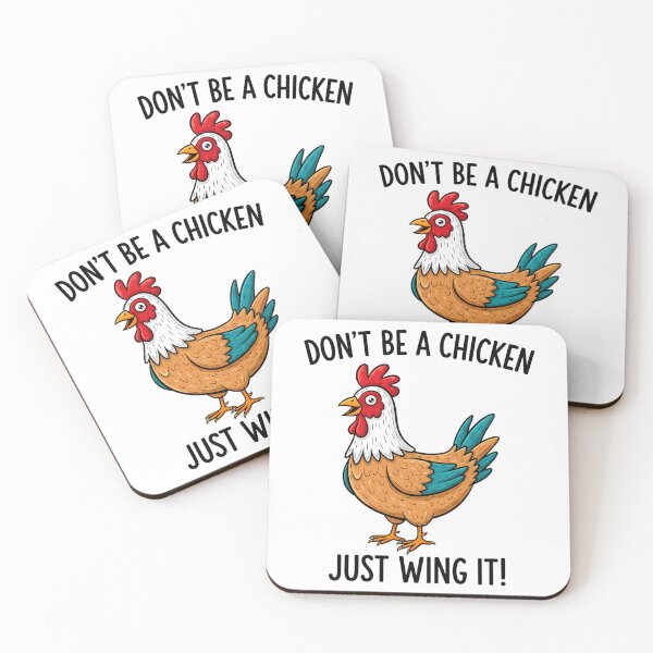 Item preview, Don'T Be A Chicken Just Wing It Funny Rooster Art designed and sold by shockley-kashaz.