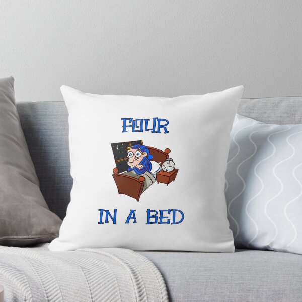 Item preview, Four In A Bed Cartoon (on White) designed and sold by PawsitiveMum3.