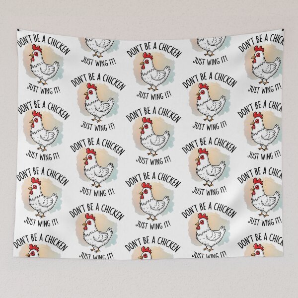 Item preview, Don'T Be A Chicken Just Wing It White Hen Motivation designed and sold by shockley-kashaz.