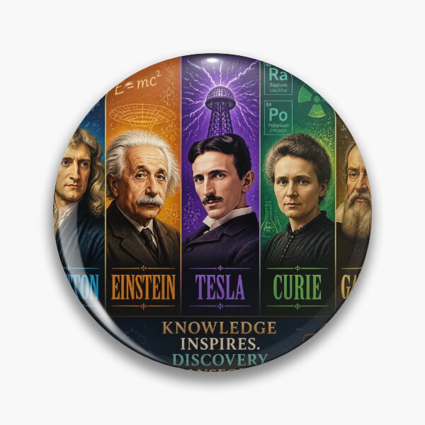 Item preview, Giants of Science [Galileo, Newton, Curie, Einstein, Tesla] - Minimalist Physics & STEM T-Shirt designed and sold by AnanasTea.