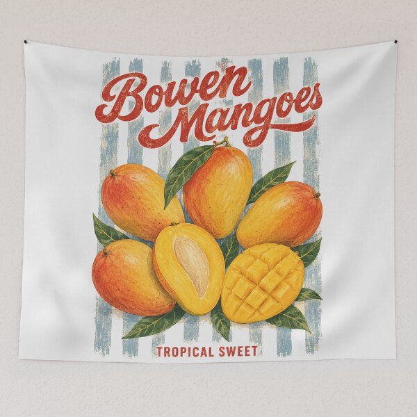 Item preview, Bowen Mangoes Tropical Sweet Retro Mango Market Queensland Aesthetic designed and sold by Yellowriversss.