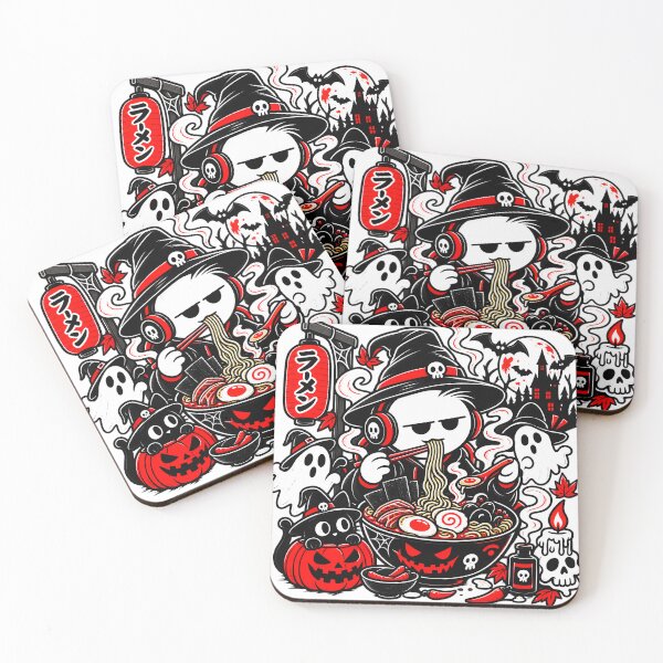 Item preview, Halloween Ramen T-shirt – Wizard, Ghosts and Japanese Noodles designed and sold by J-Impression.