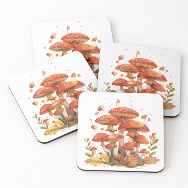 Item preview, Mushroom Fairy Ring Magical Autumn Forest Art designed and sold by DreamelleStudio.
