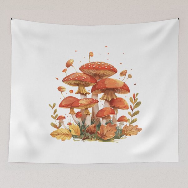 Item preview, Mushroom Fairy Ring Magical Autumn Forest Art designed and sold by DreamelleStudio.